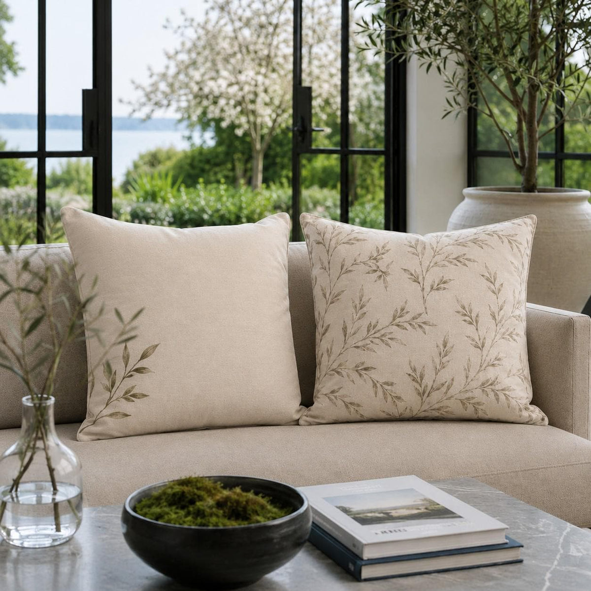 The Signature Willow Cushion Ivory
