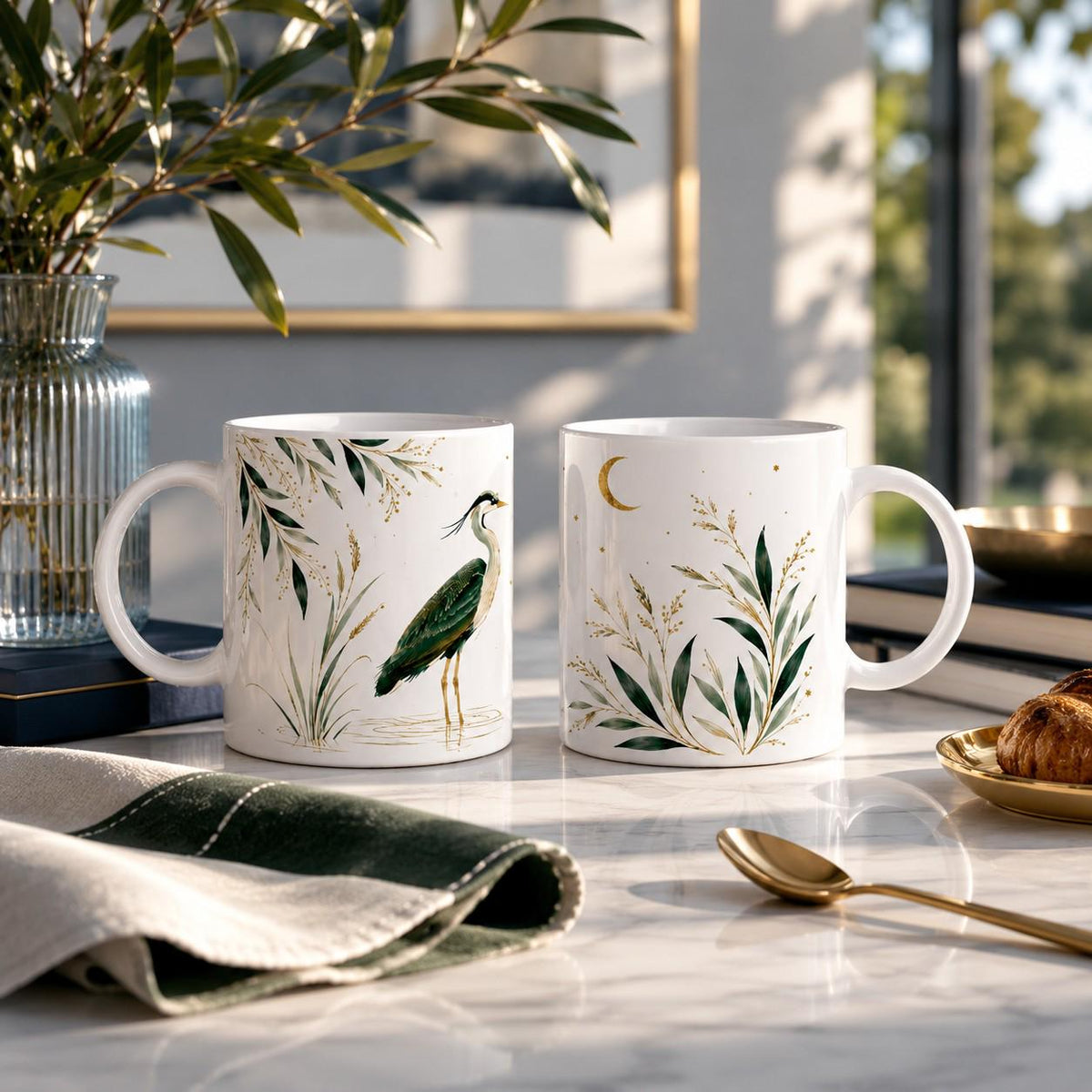 The Riverbank Heron Mug