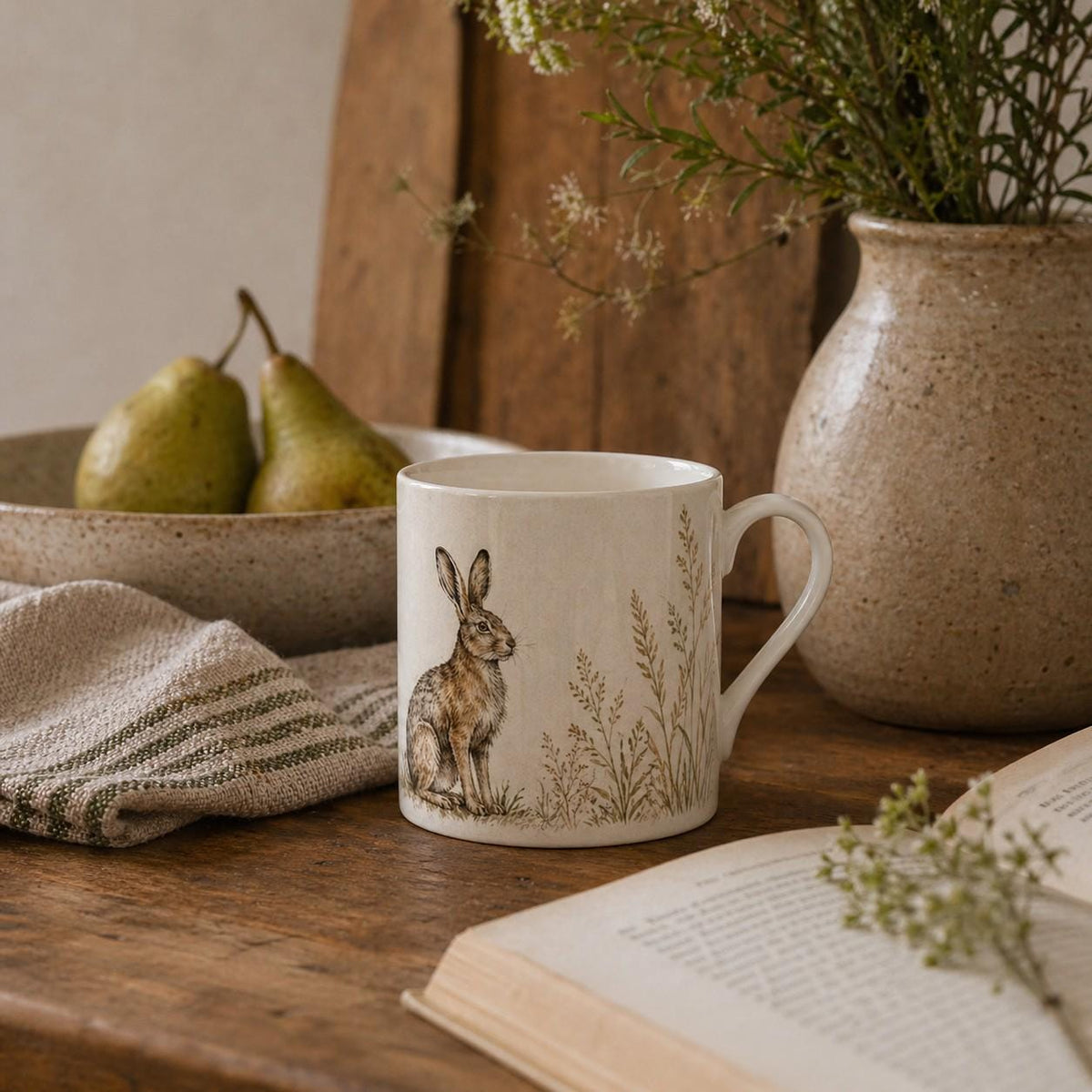 Moorland Hare Fine Bone China Mug