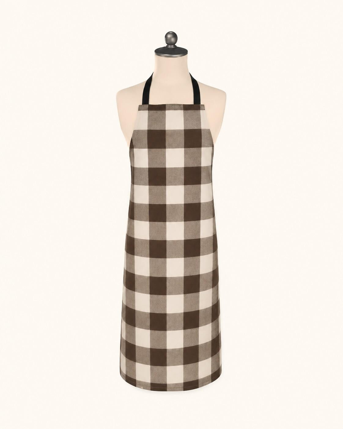 The Heritage Gingham Apron – Espresso