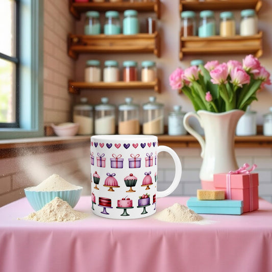 Ceramic Mug for Baking Lovers - Sweet Treats Design