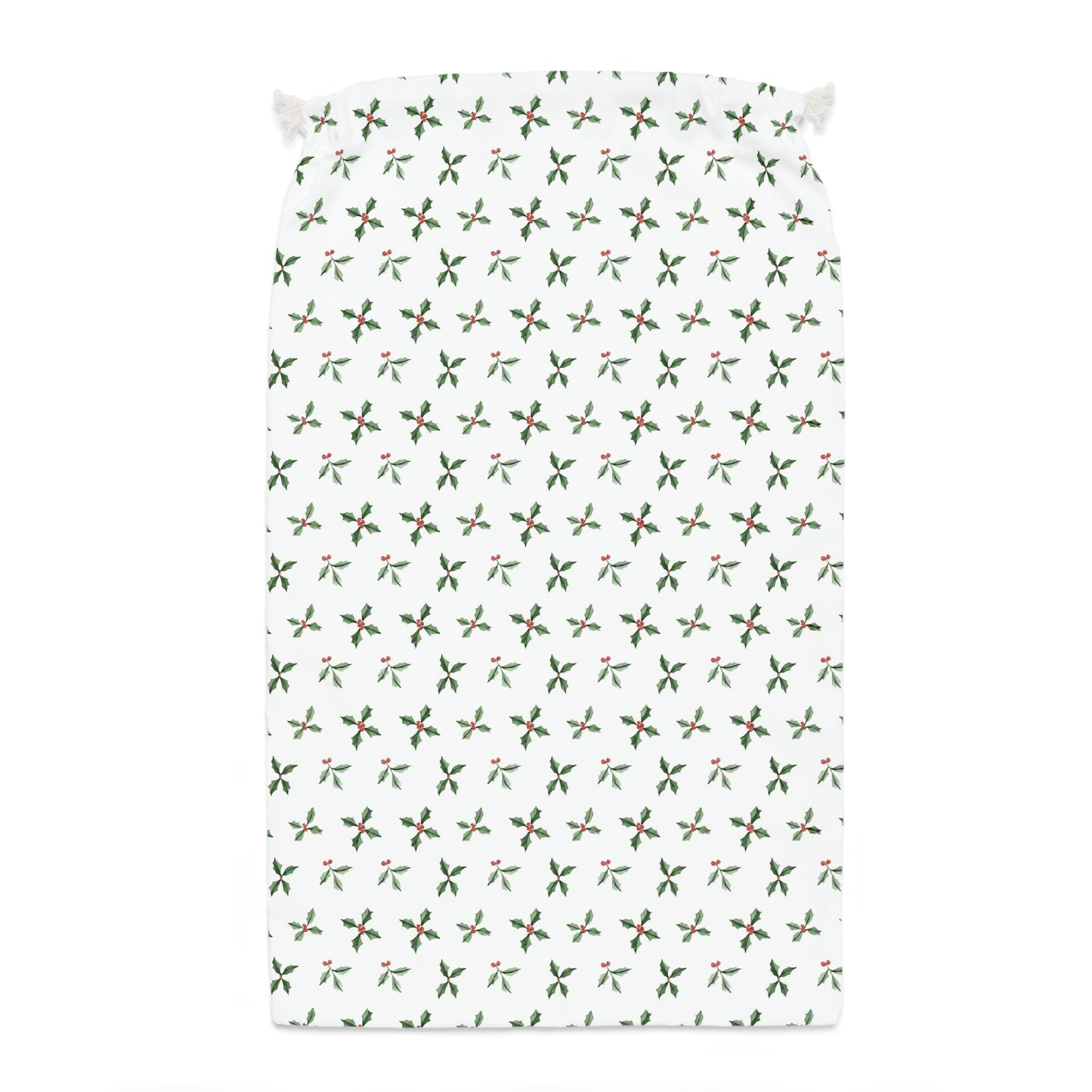 Holly & Berry Christmas Sack - Festive Holiday Gift Bag