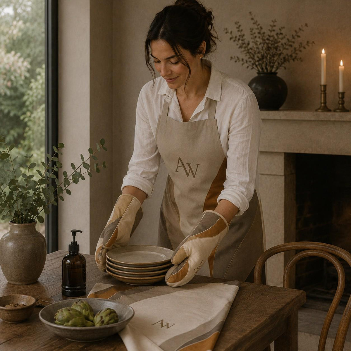 Estate Living Contour Oven Mitts — Set of Two