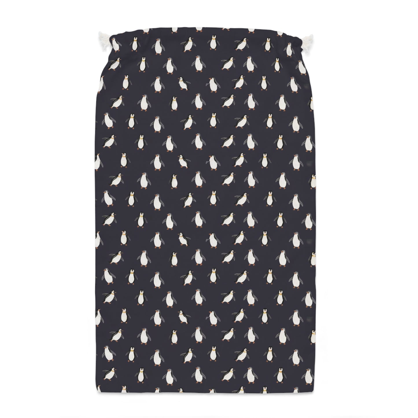 Adorable Penguin Navy Christmas Sack - Festive Holiday Gift Bag
