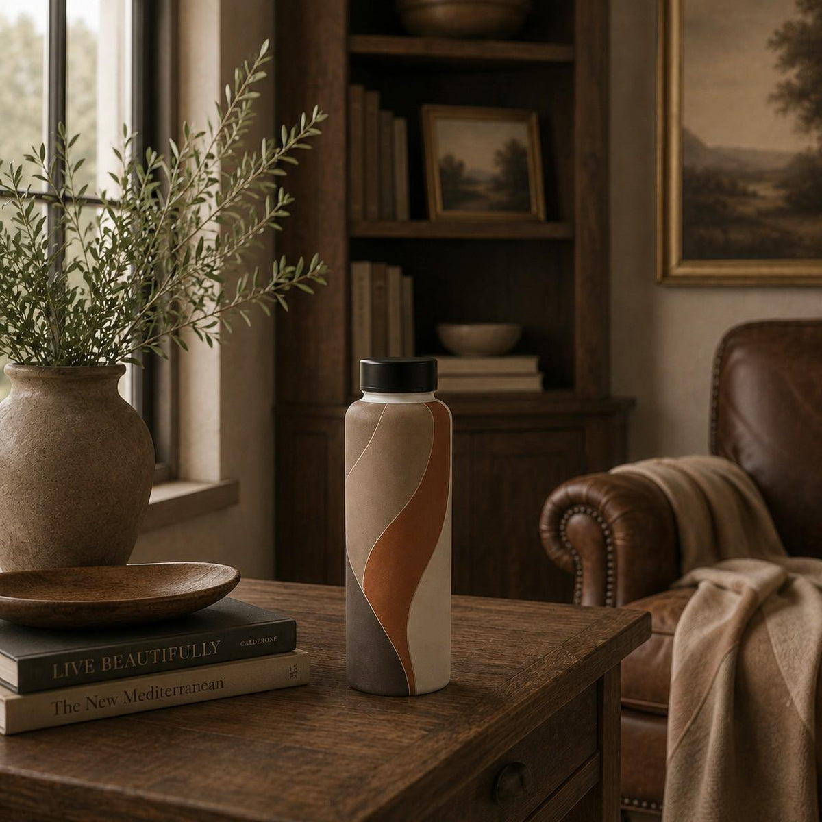 Estate Living Contour Glass Water Bottle
