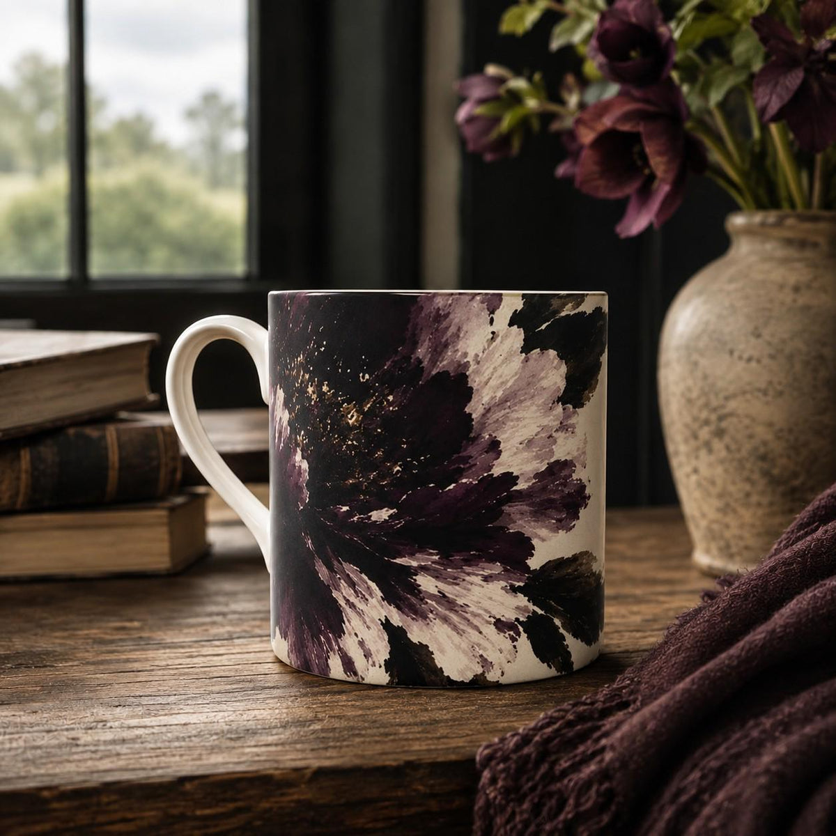 Mulberry & Stone Blooms Fine Bone China Mug