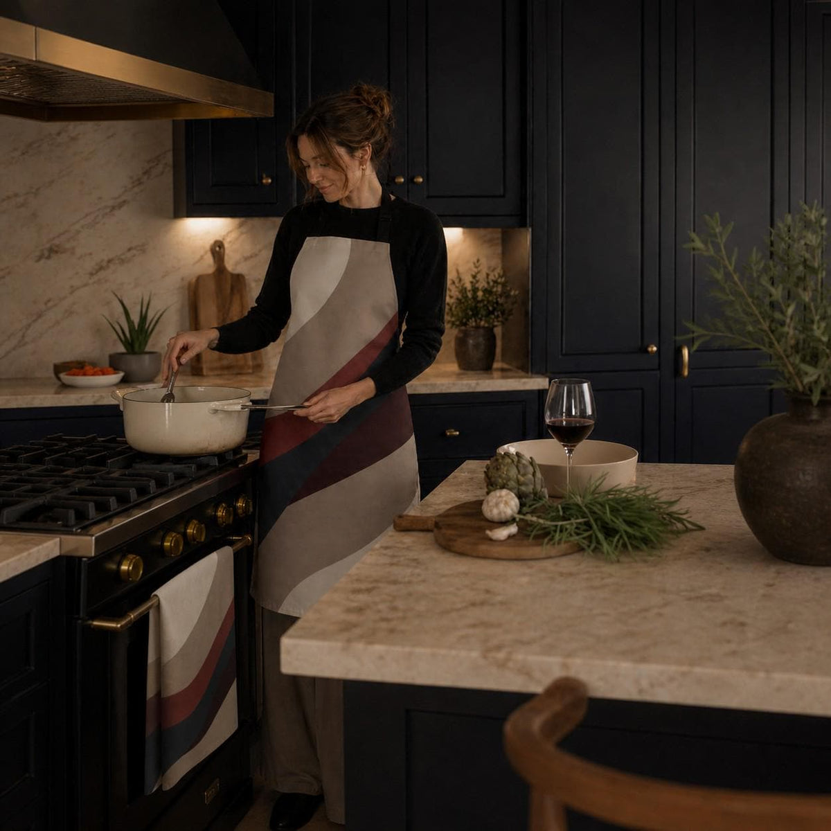 Estate Living Ridgeline Cotton Kitchen Apron