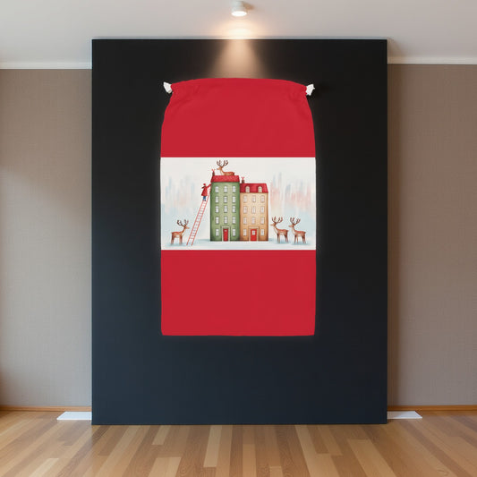 Whimsical Reindeer Christmas Sack | Novelty Holiday Decor