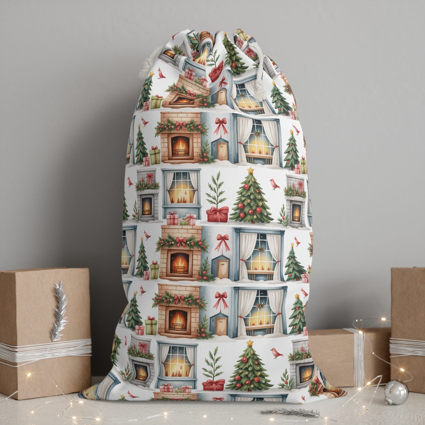 Christmas Fireside Luxury Sack - Perfect for Holiday Gifting & Decor