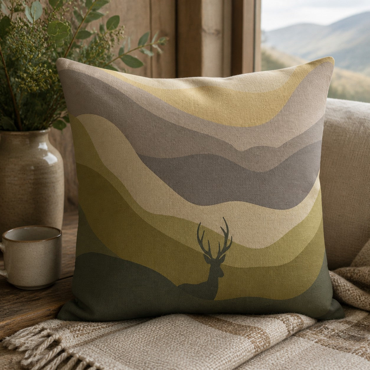 Highland Stag Cushion