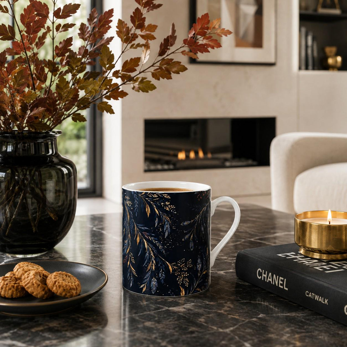 Midnight Garden Fine Bone China Mug