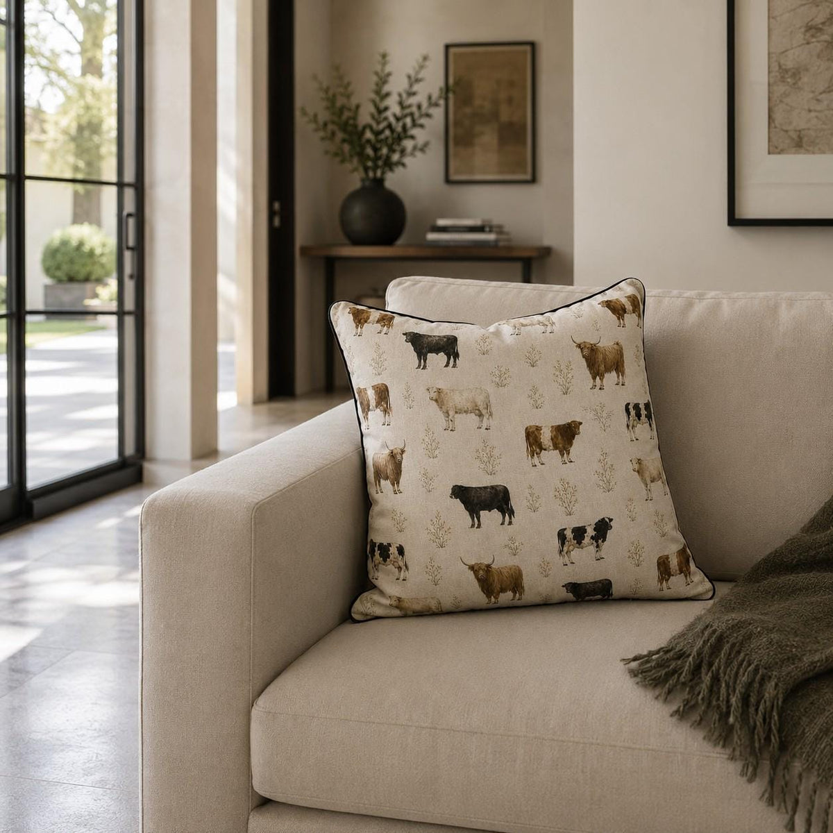 Country Edit Cattle Cushion