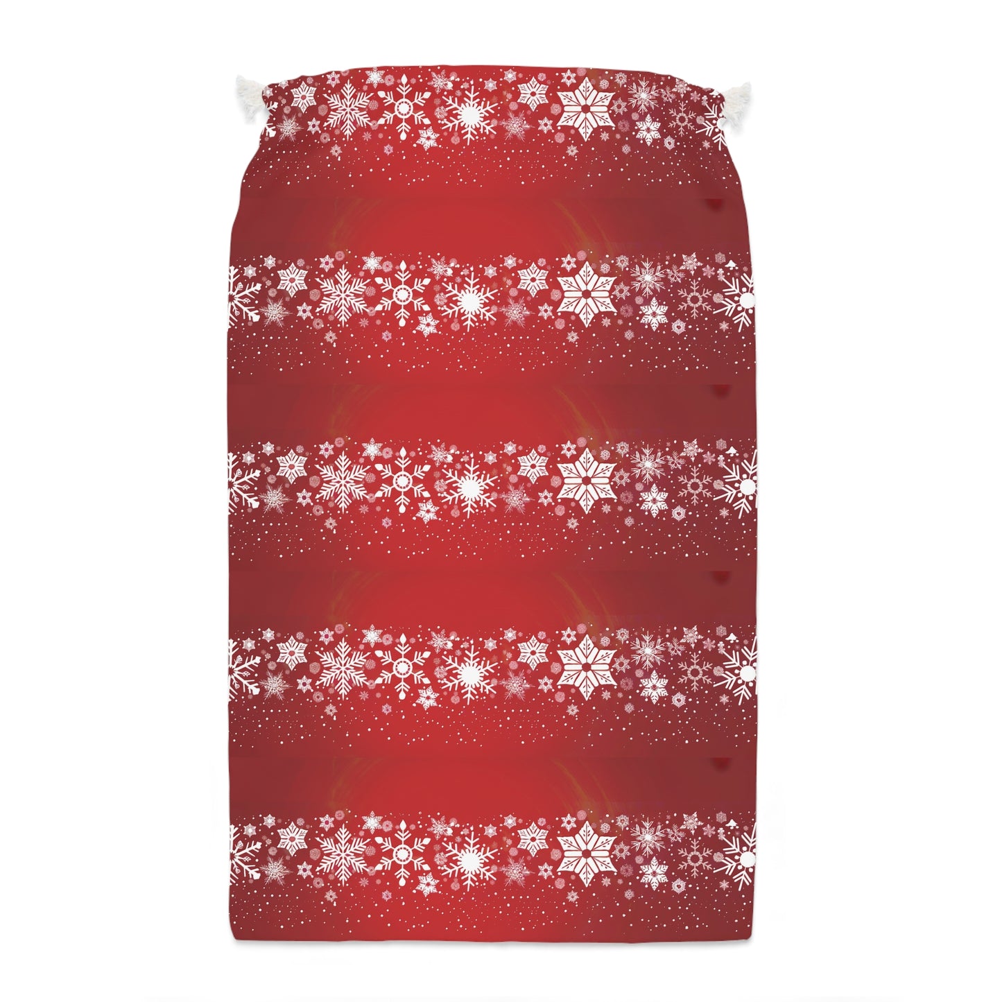 Decorative Red Snowflake Christmas Sack | Unique Holiday Decor Item