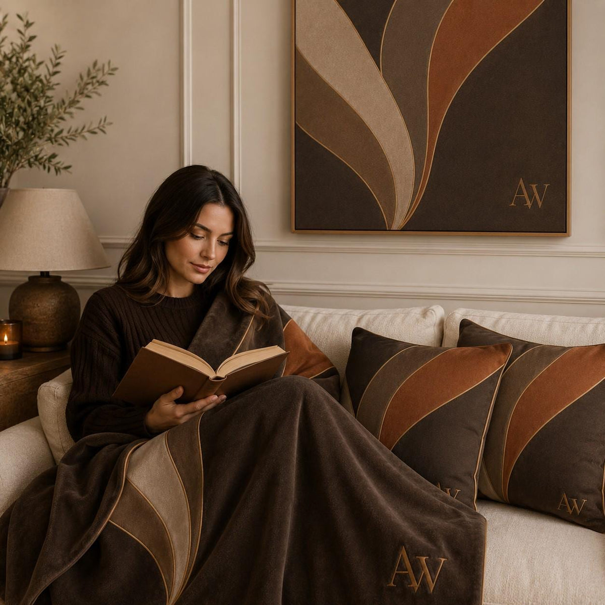 Estate Living Contour Sherpa Fleece Throw