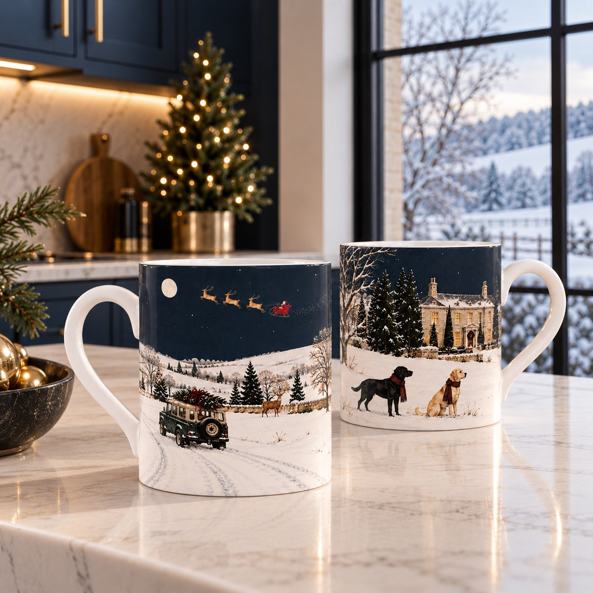 The Winter Estate Labrador Mug