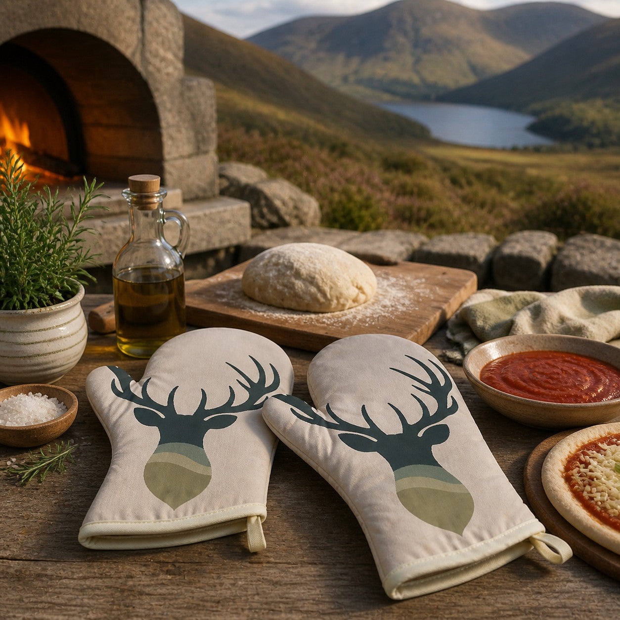 Highland Oven Mitt Set