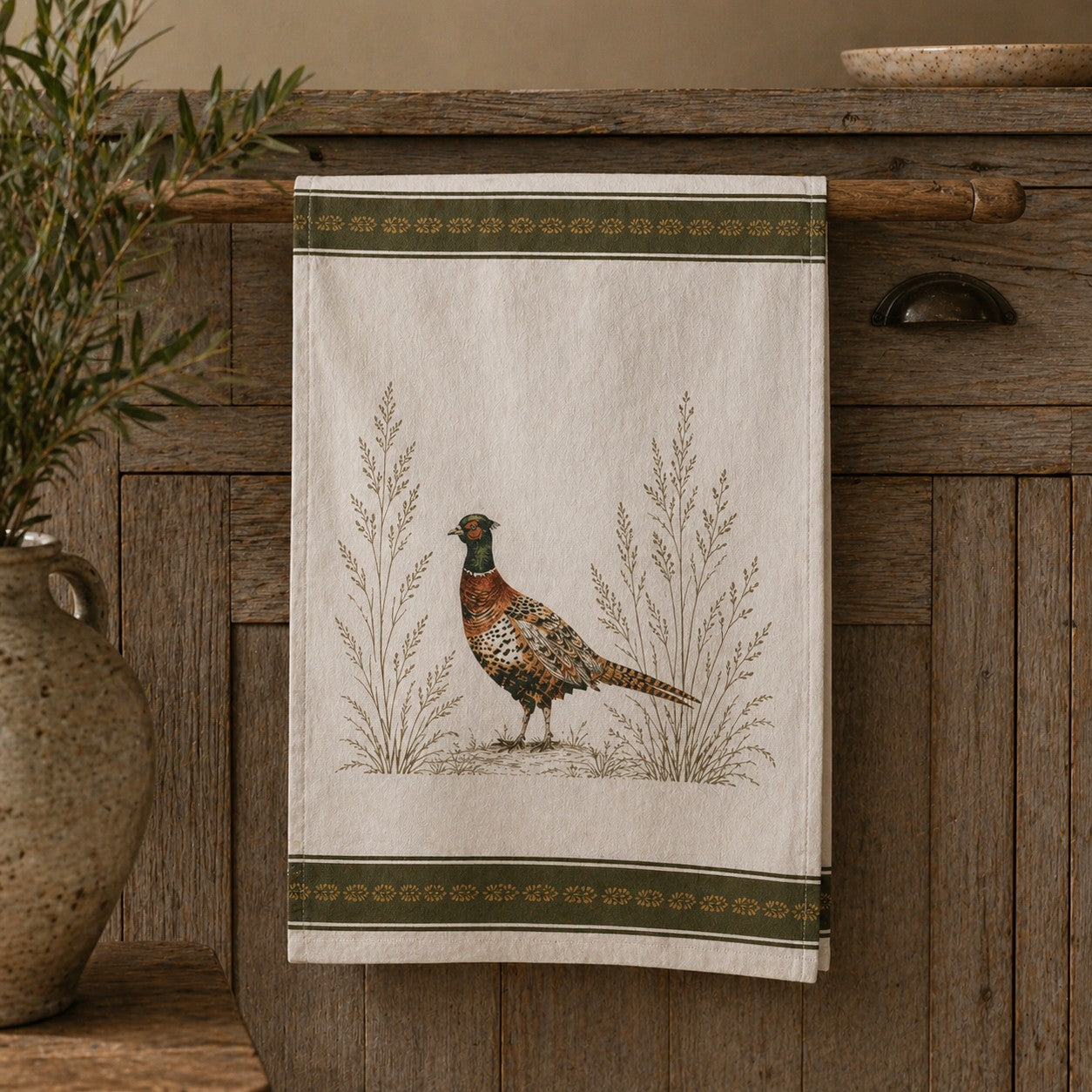 Estate Pheasant Tea Towel