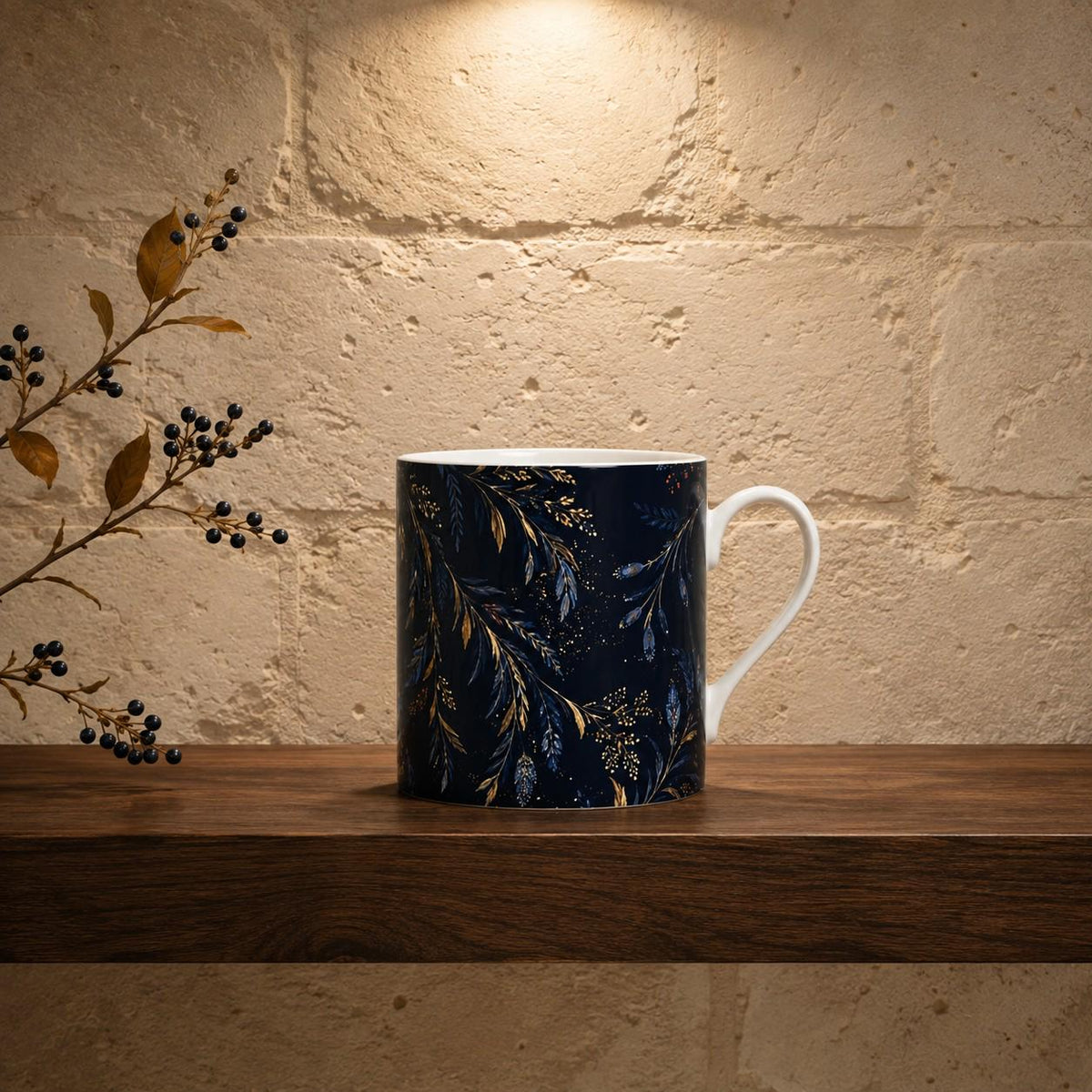 Midnight Garden Fine Bone China Mug