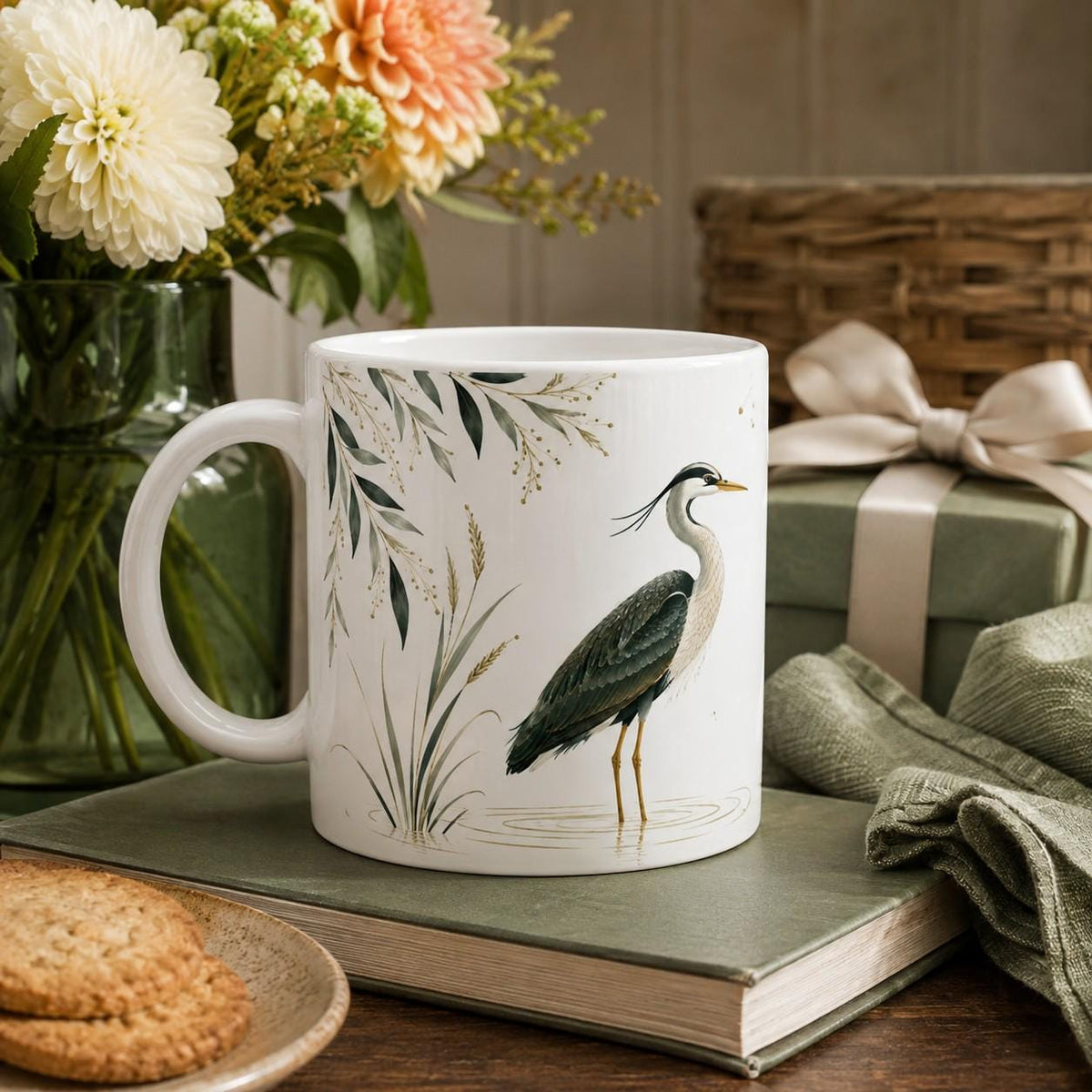 The Riverbank Heron Mug