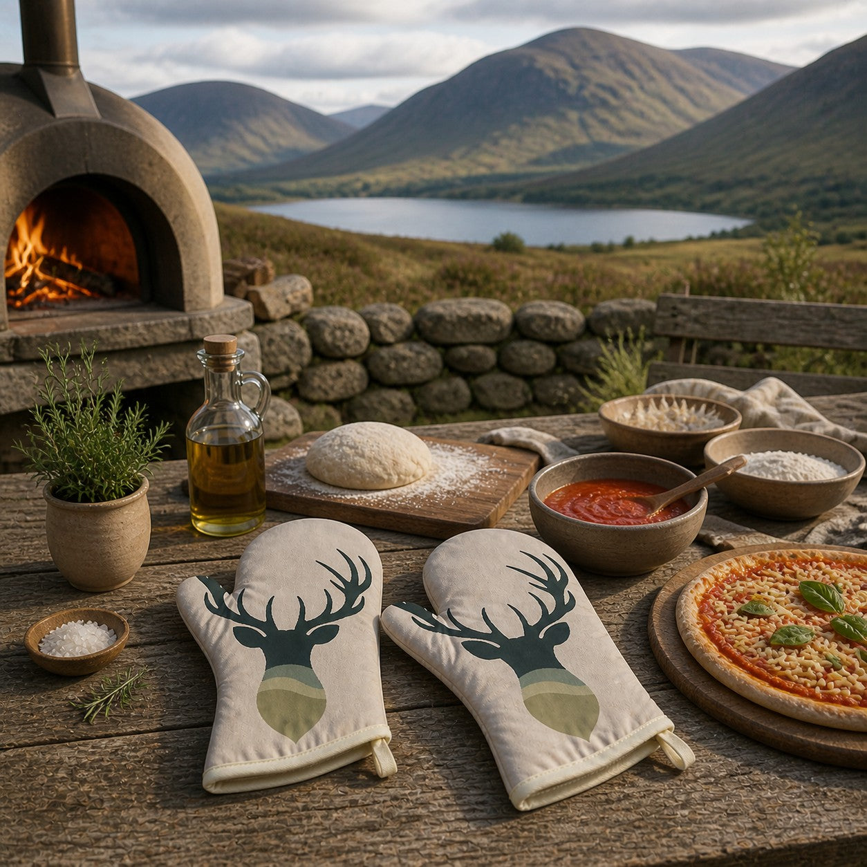 Highland Oven Mitt Set