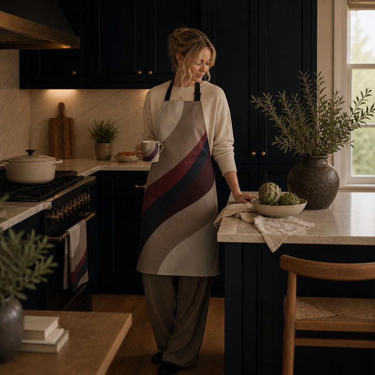 Estate Living Ridgeline Cotton Kitchen Apron