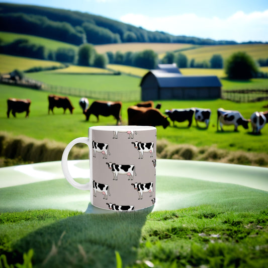 Farm Cow Ceramic Mug - Country Style Coffee Cup