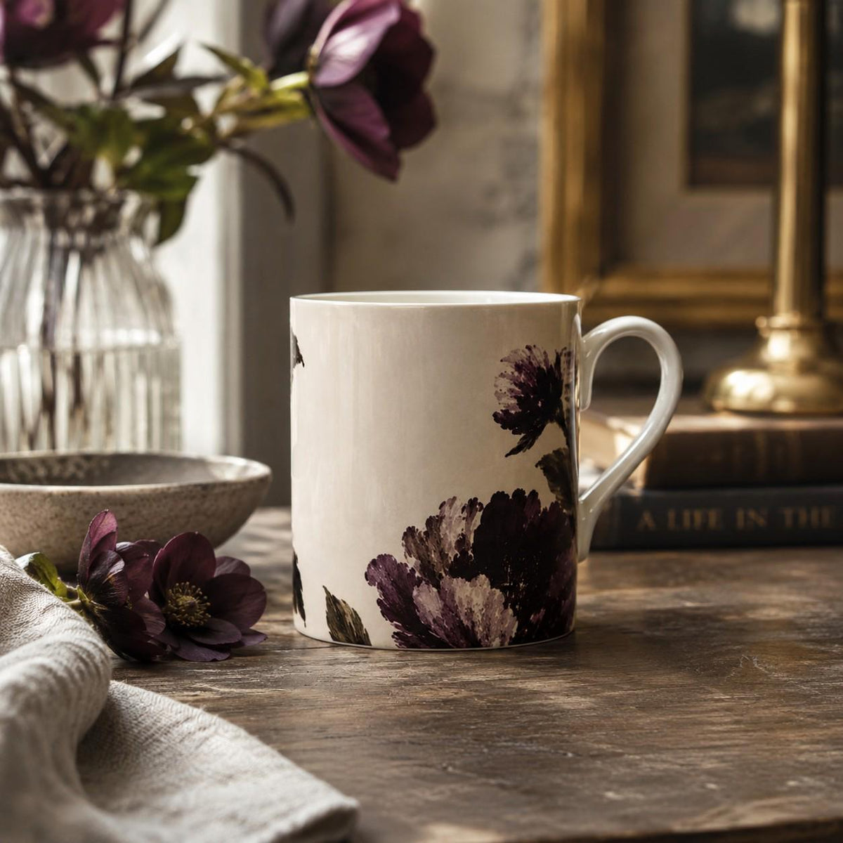 Mulberry & Stone Blooms Fine Bone China Mug