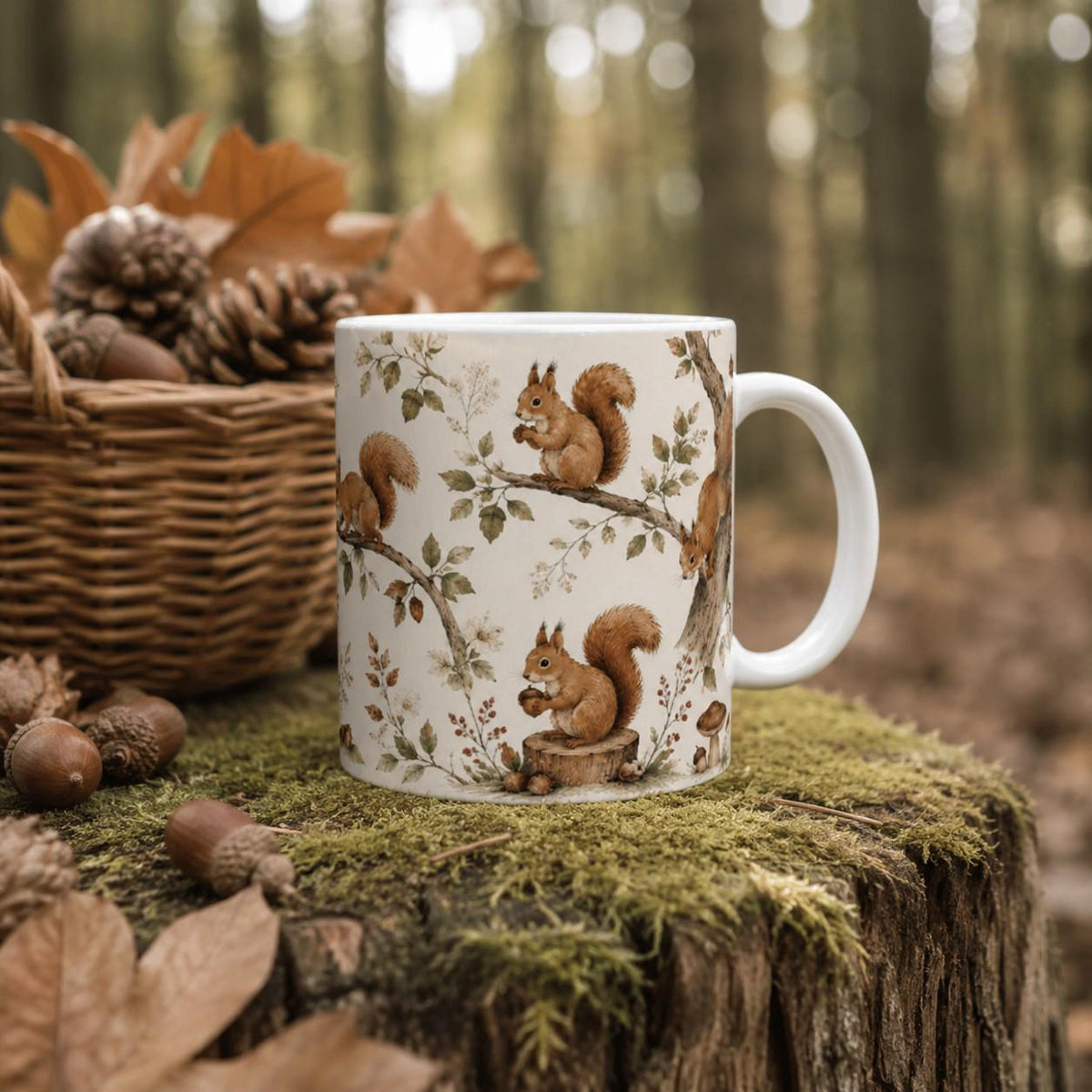 Woodland Squirrel Fine Bone China Mug
