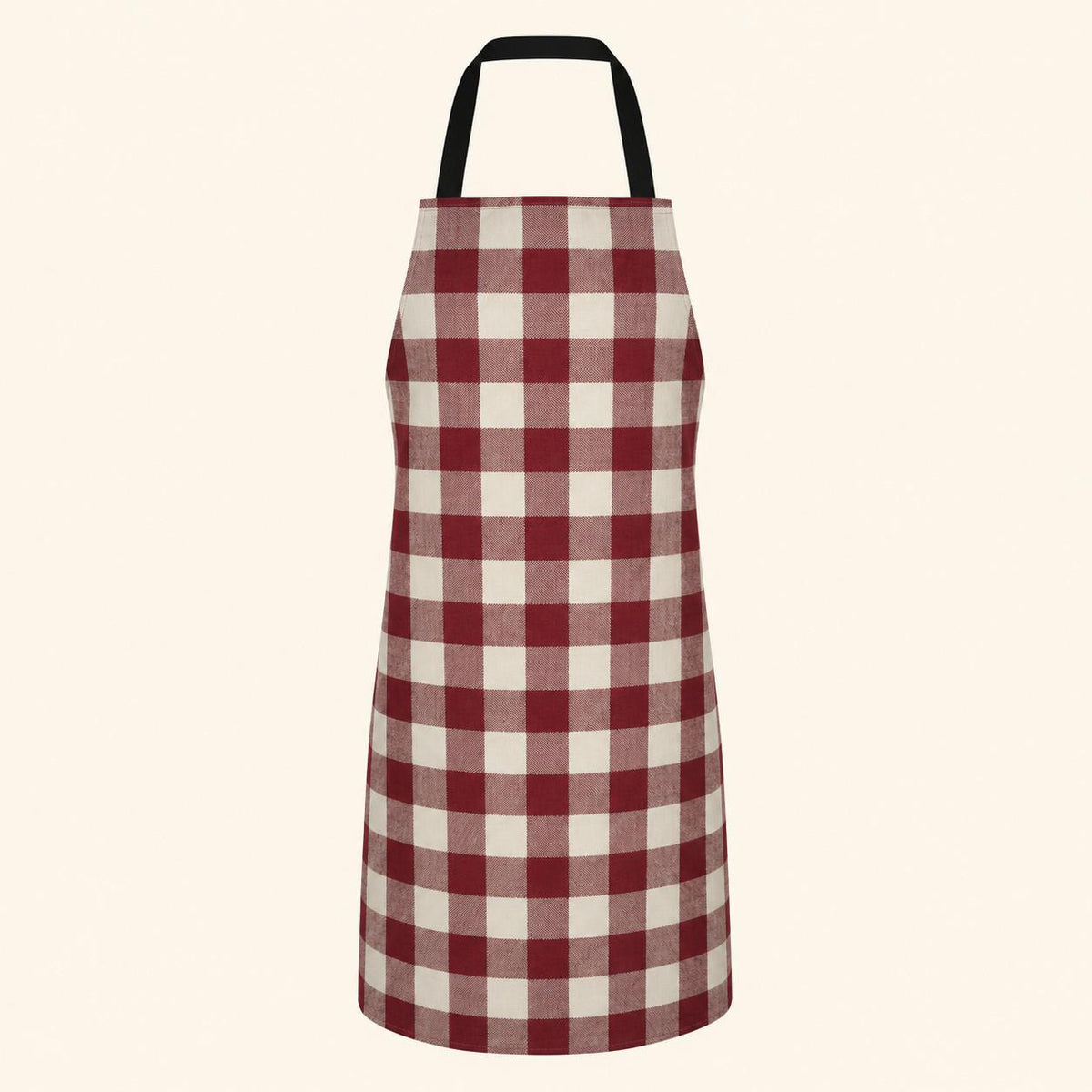 The Heritage Gingham Apron – Burgundy