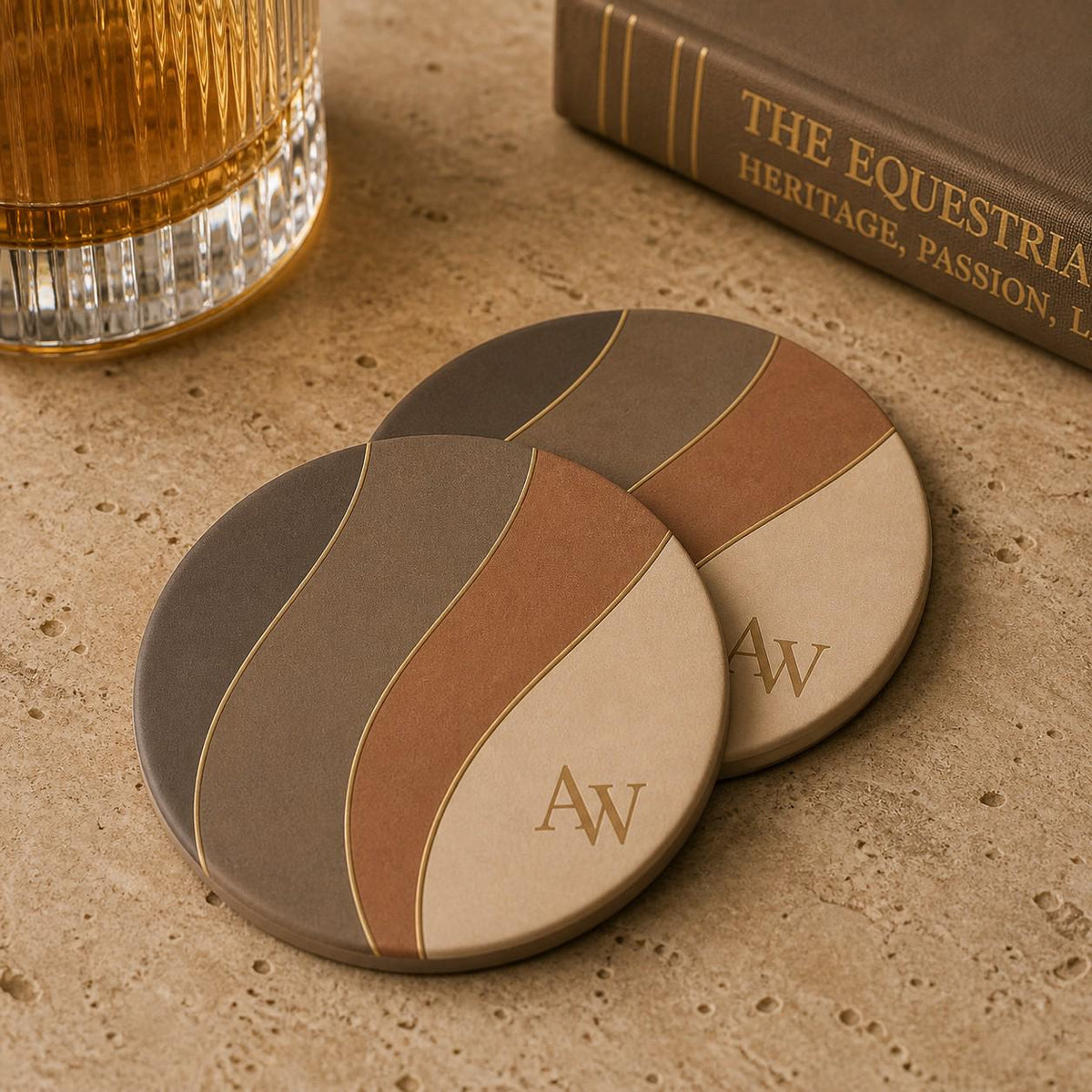 Estate Living Contour Coasters — Set of Two