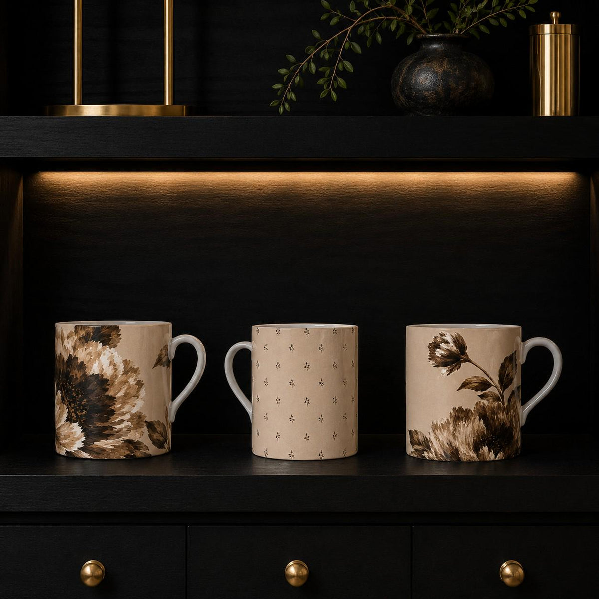 Mulberry & Stone Floral Fine Bone China Mug