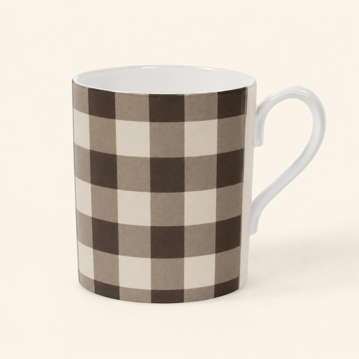 The Heritage Gingham Mug – Espresso