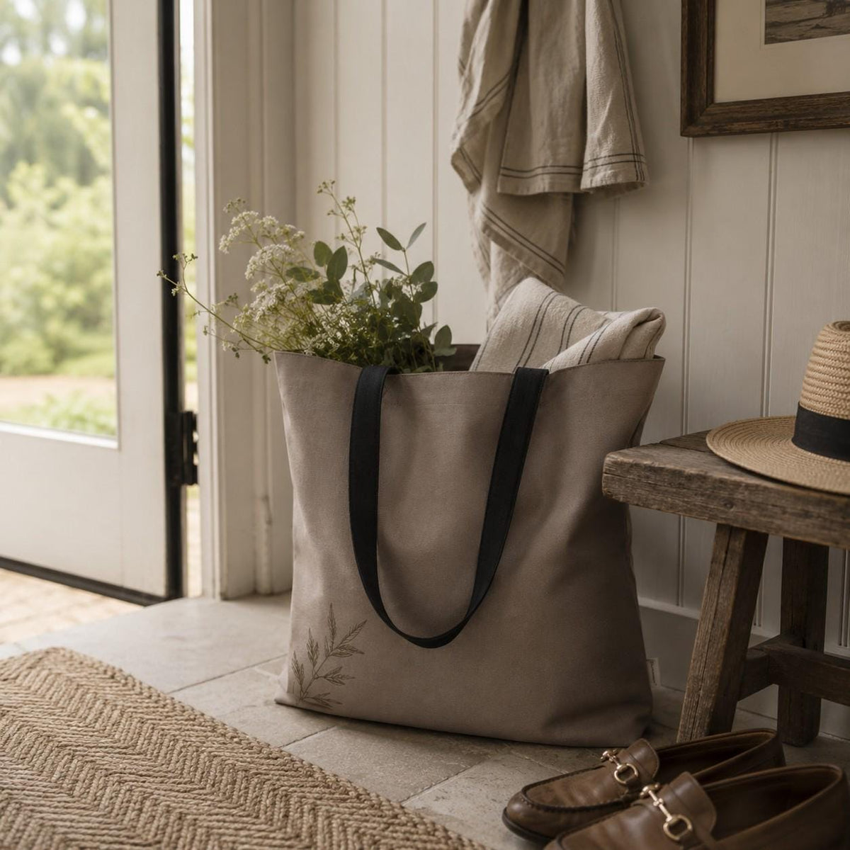 The Signature Willow Tote Bag Taupe