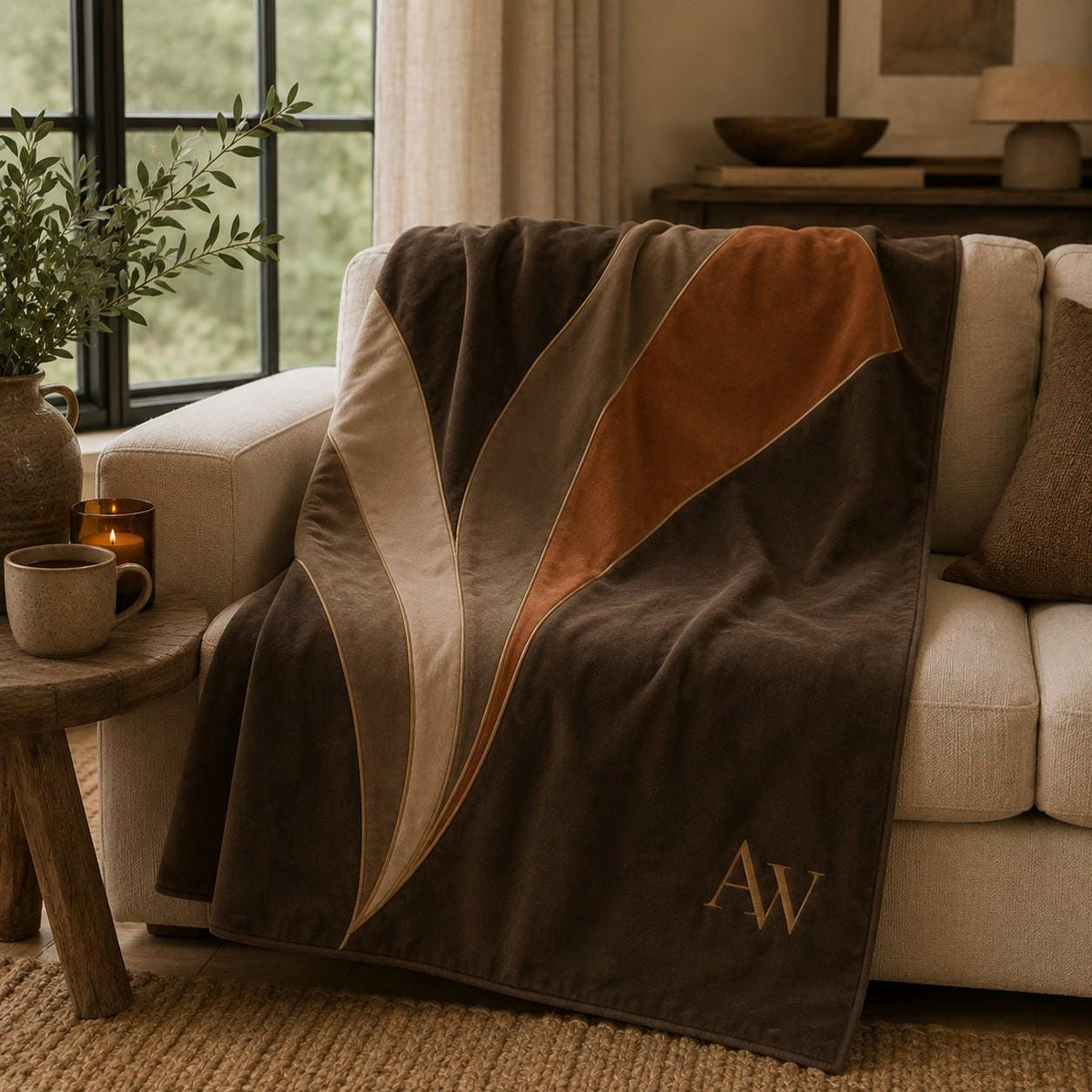 Estate Living Contour Sherpa Fleece Throw