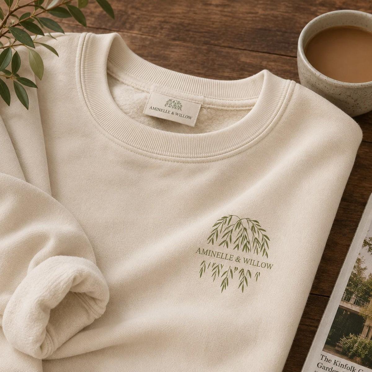 Willow Ivory Crest Sweatshirt