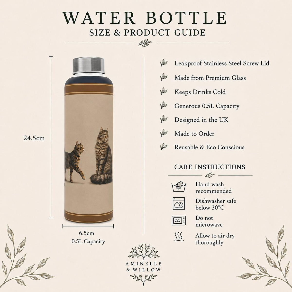 The Country Cats Water Bottle