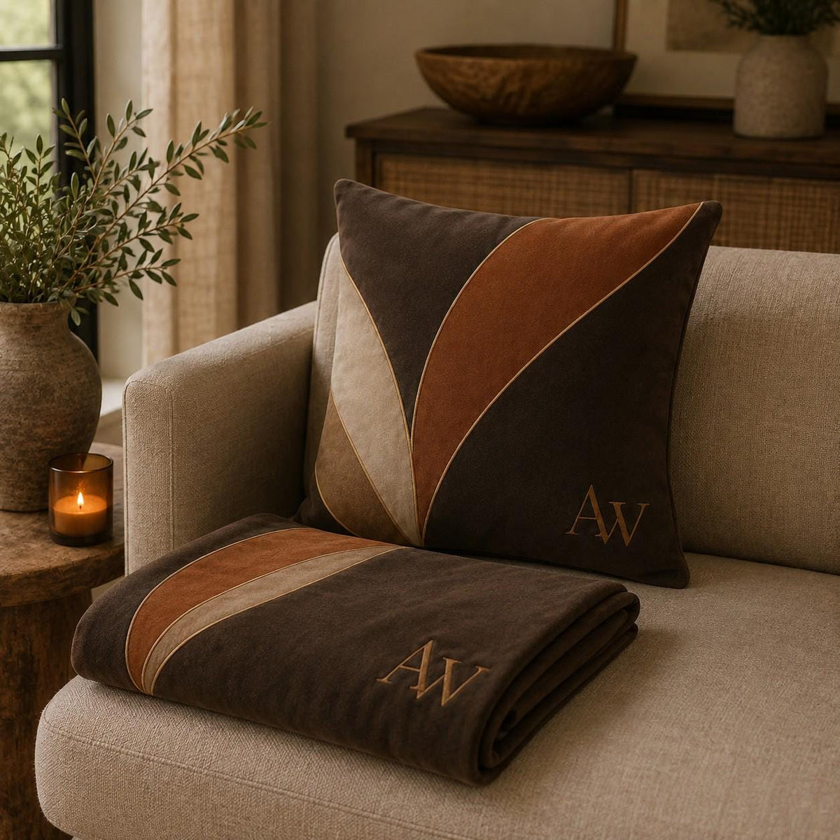 Estate Living Contour Sherpa Fleece Throw